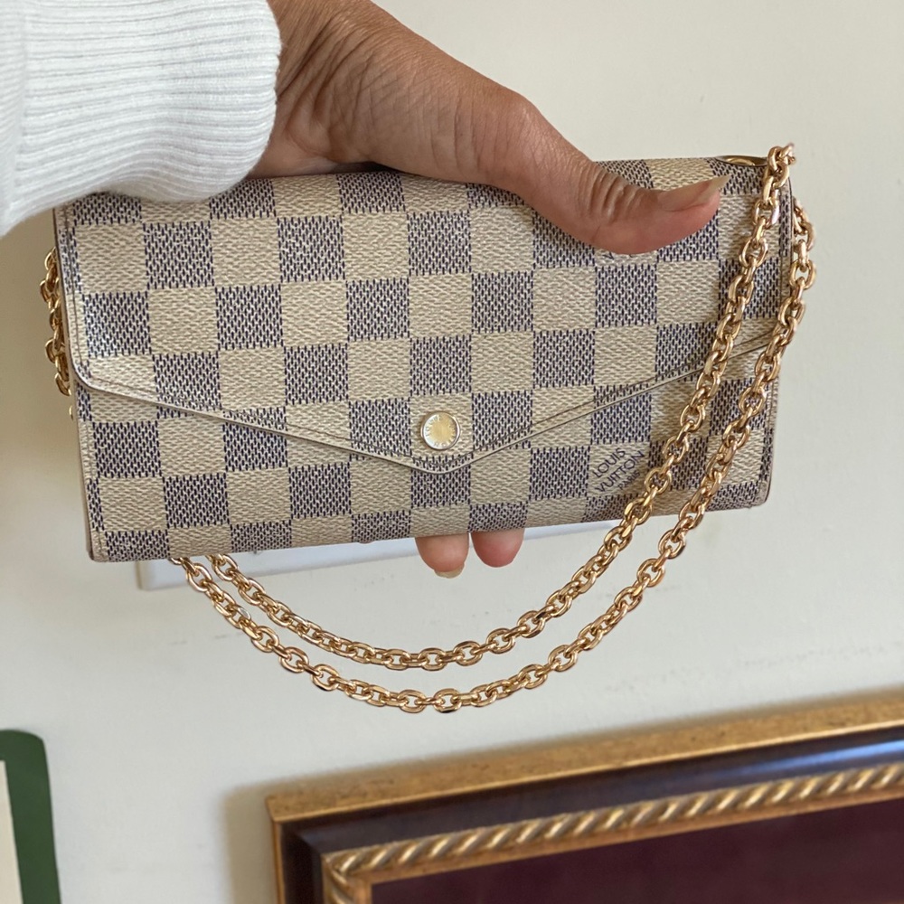 Louis Vuitton, Damier Azur canvas. Good condition